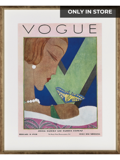 Vogue Covers Print met lijst Vogue February 1928 - Vorspaget Home