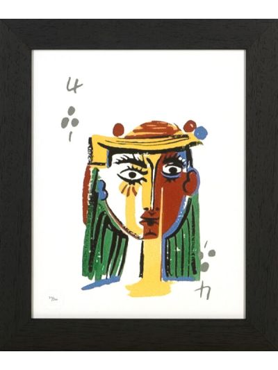 Picasso Print met lijst Women's Playing Card 584A - Vorspaget Home