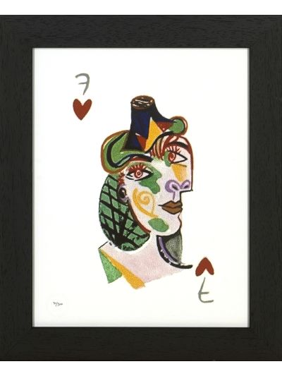 Picasso Print met lijst Women's Playing Card 584C - Vorspaget Home