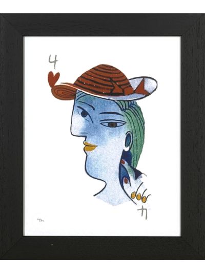 Picasso Print met lijst Women's Playing Card 584D Vorspaget Home