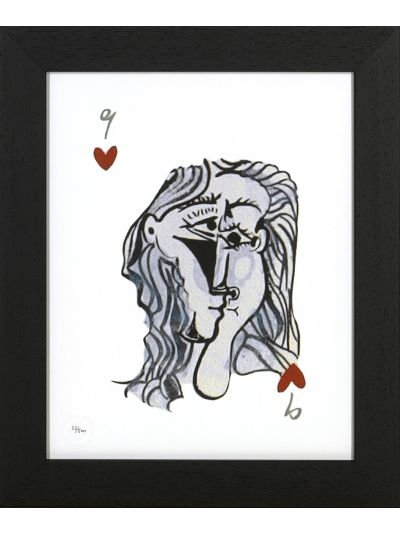 Picasso Print met lijst Women's Playing Card 584I - Vorspaget Home